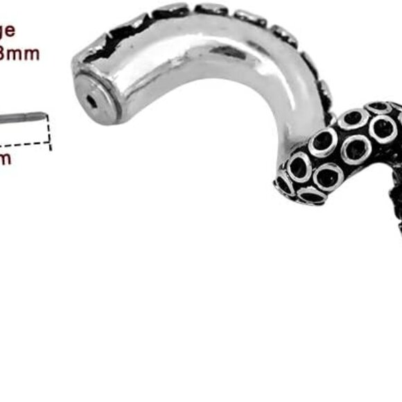 Fake Lobe Earrings 18G Silver Spiral Tapers Body Piercing Jewelry 2PCS - Picture 2 of 9